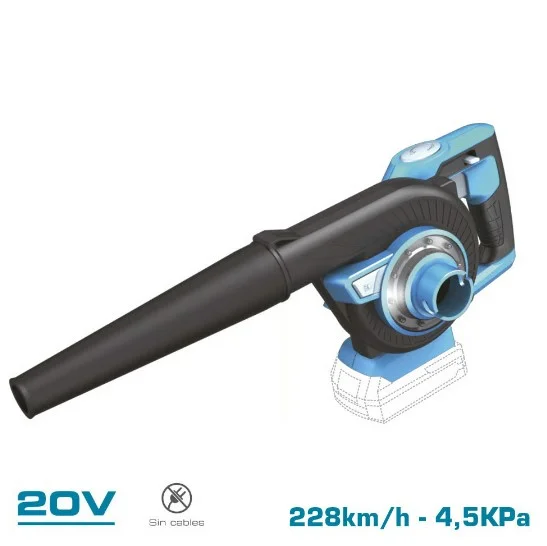 ASPIRADOR SOPLADOR 20 V (SIN BATERÍA NI CARGADOR) KOMA TOOLS