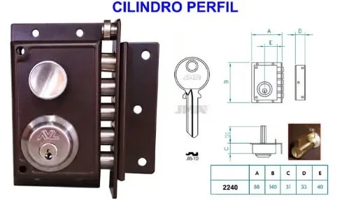 AVL CERRADURA ANTIPALANCA 2240 DRCHA PINTADA EUROPERFIL 50 MM