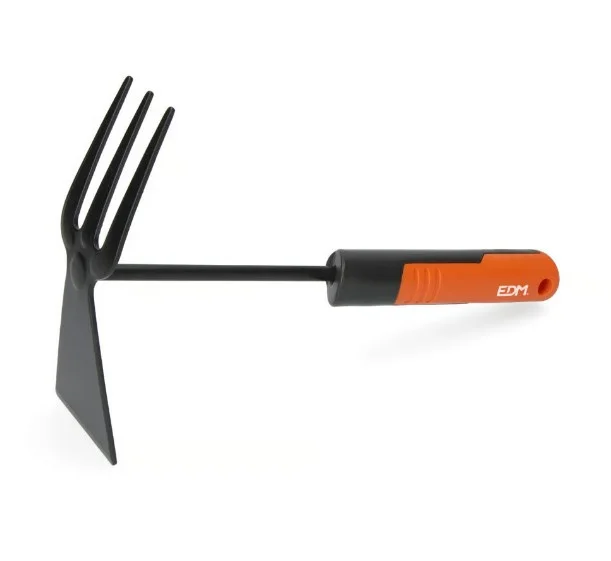 AZADA+RASTRILLO DE JARDINERIA 31cm COLOR GRIS/NARANJA