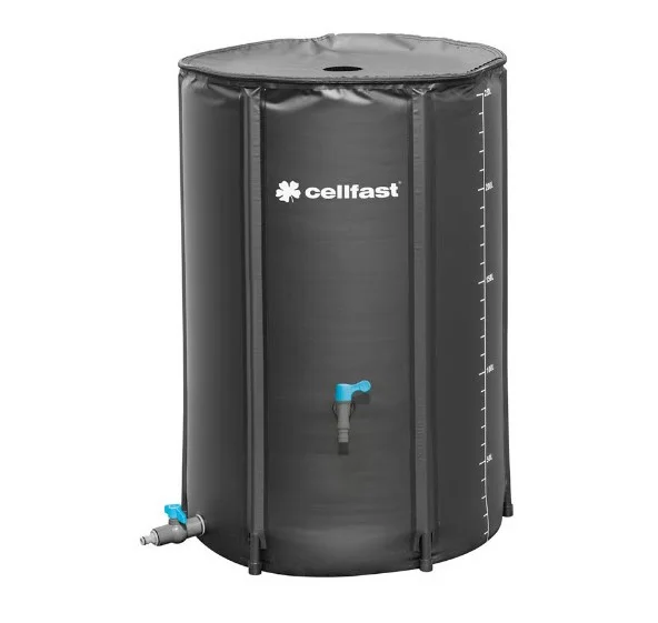 DEPÓSITO RECOLECTOR PARA AGUA DE LLUVIA PLEGABLE, CAPACIDAD DE 250 l. Ø 60 x 90 cm