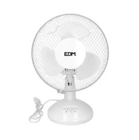 VENTILADOR DE SOBREMESA. COLOR BLANCO. POTENCIA: 25 W ASPAS: Ø23 ; 27x24x36cm