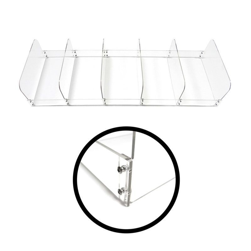 BANDEJA DE METACRILATO PARA EXPOSITORES 89x28x15cm EDM