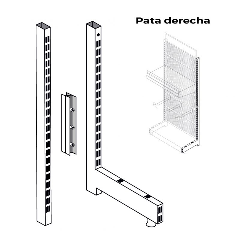 PATA DERECHA PARA EXPOSITOR 00030