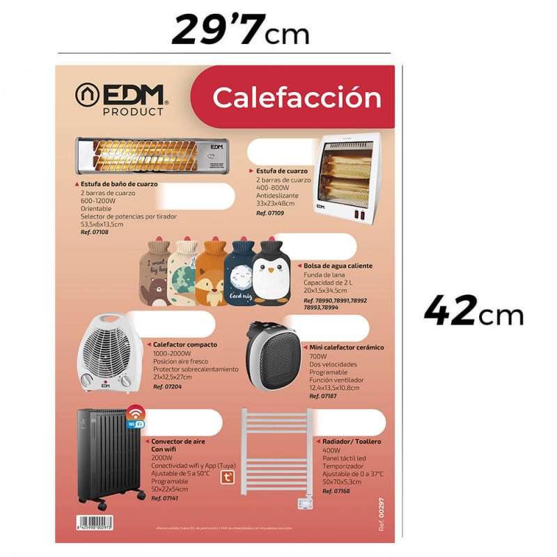 CARTEL PROMOCIONAL CALEFACCIÓN SIN PVP EDM