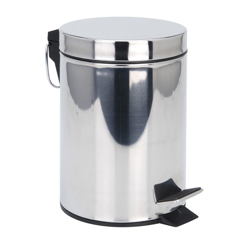 PAPELERA PEDAL DE ACERO INOX  3 l