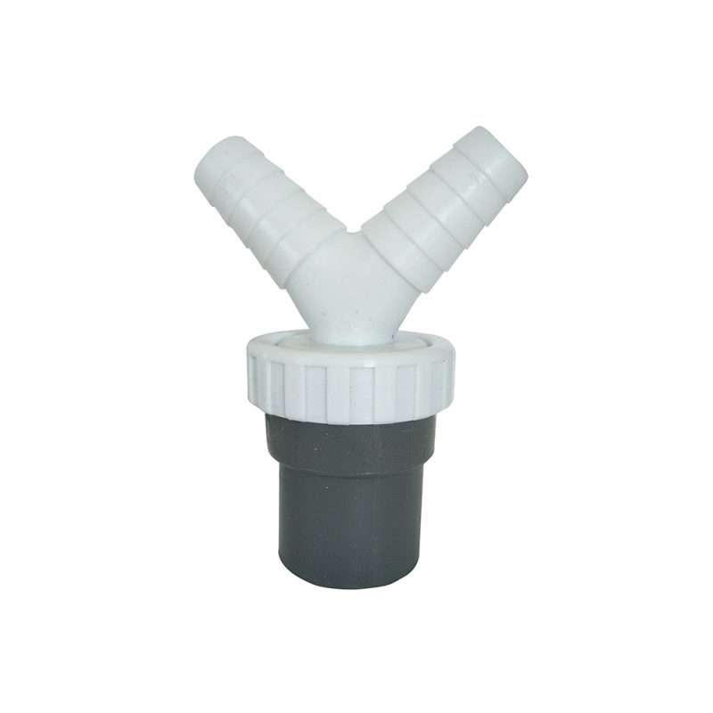 ENLACE MIXTO TUBOS LISOS DOBLE TOMA PLASTICO PVC