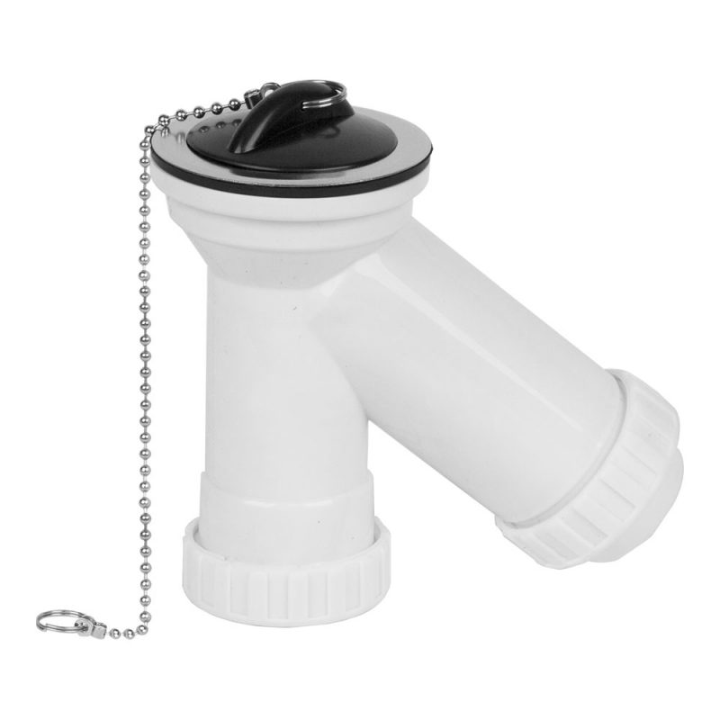 SIFON "Y" 1" 1/2" COMPLETO. CON TAPON Y CADENA