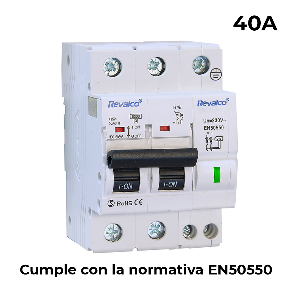 IGA 2P 40A C 10KA - PROTECCION CONTRA SOBRETENSIONES PERMANENTE SEGUN NORMATIVA EN-50550
