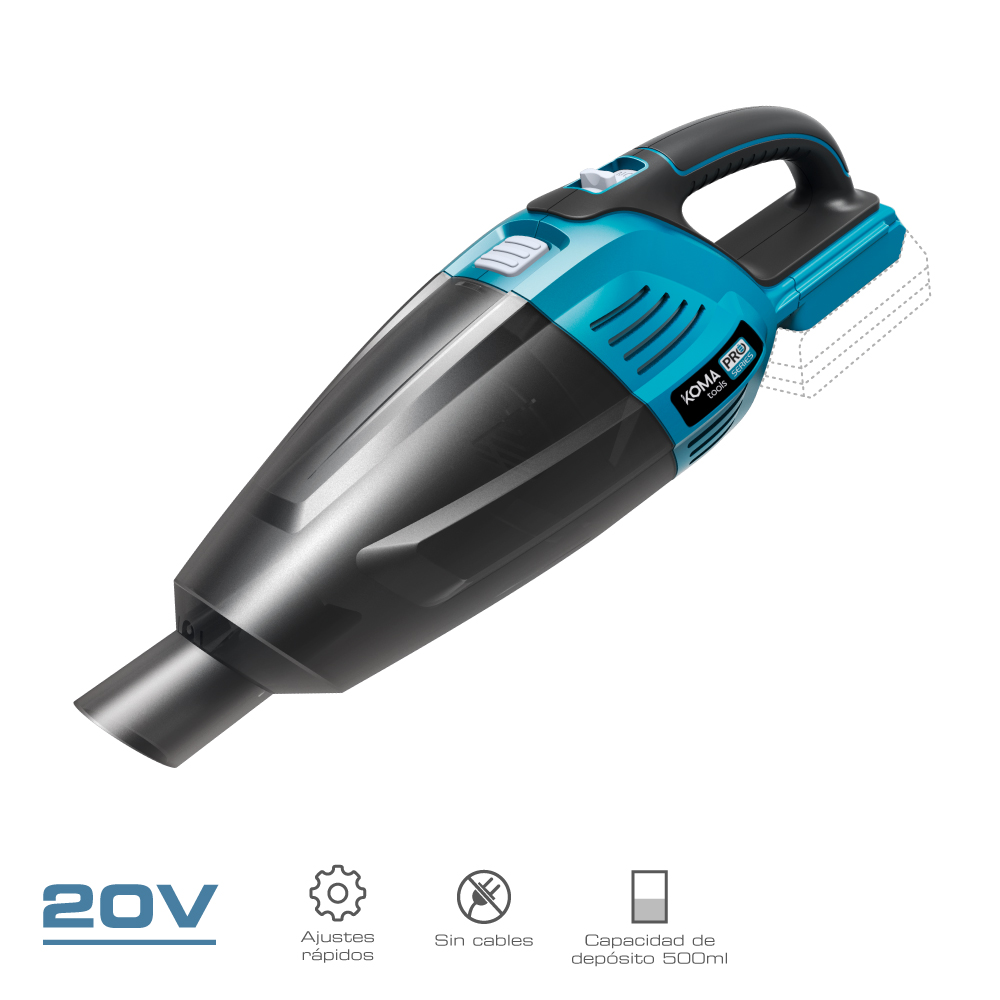 ASPIRADORA 20 V (SIN BATERÍA NI CARGADOR) 45,5 x 13,5 cm