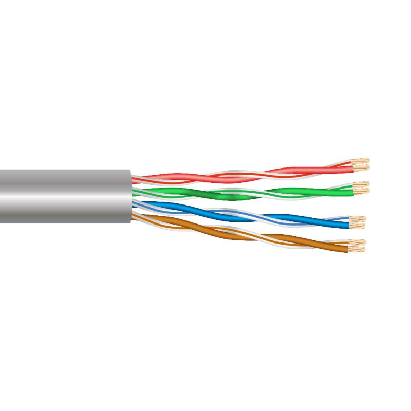 CABLE UTP RIGIDO CATEGORIA 6 N° PARES 4 USO PROFESIONAL ALTA VELOCIDAD 10/100/1000 Mbs EURO/m