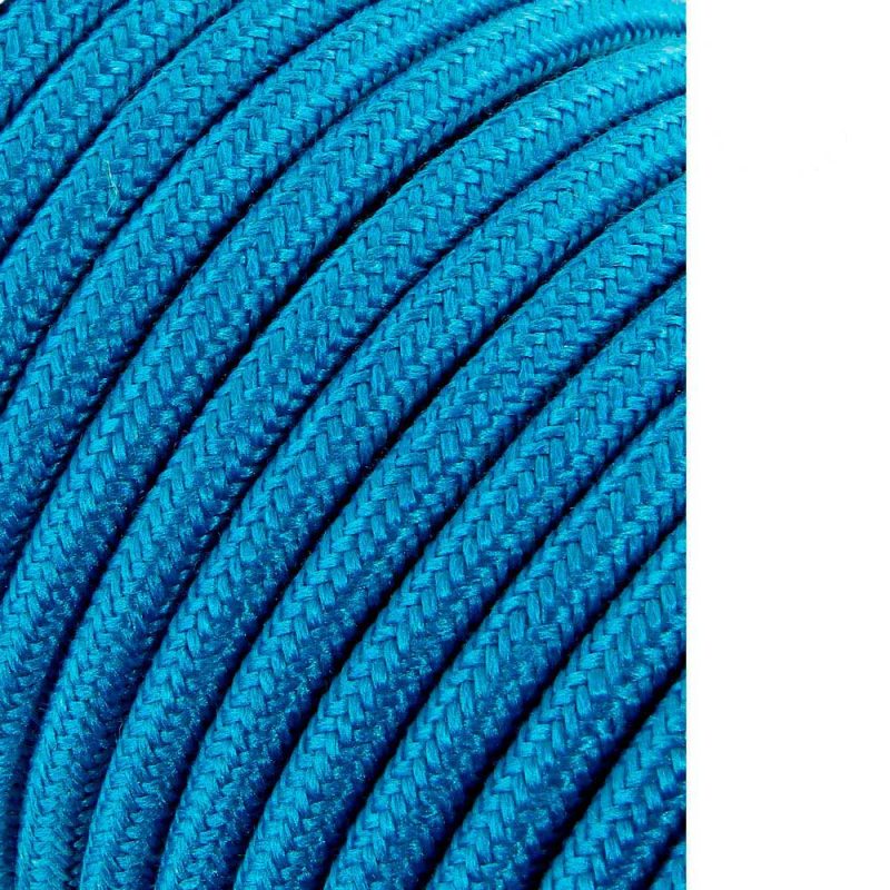 CARRETE CABLE CORDÓN TUBULAR H03VV-F 2 x 0,75 mm² AZUL CLARO, 5 m