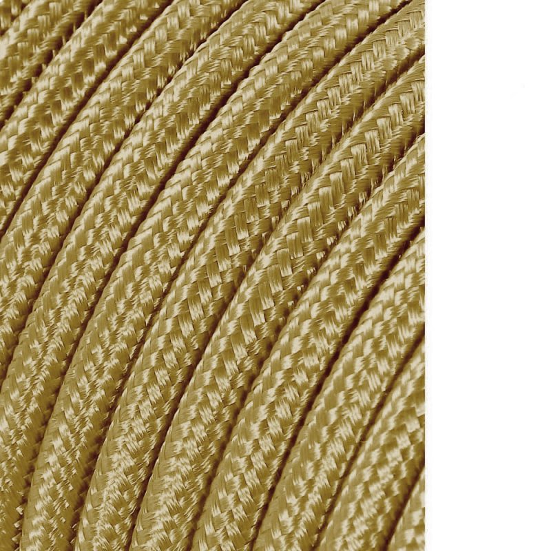 CARRETE CABLE CORDÓN TUBULAR H03VV-F 2 x 0,75 mm² ORO OSCURO, 25 m