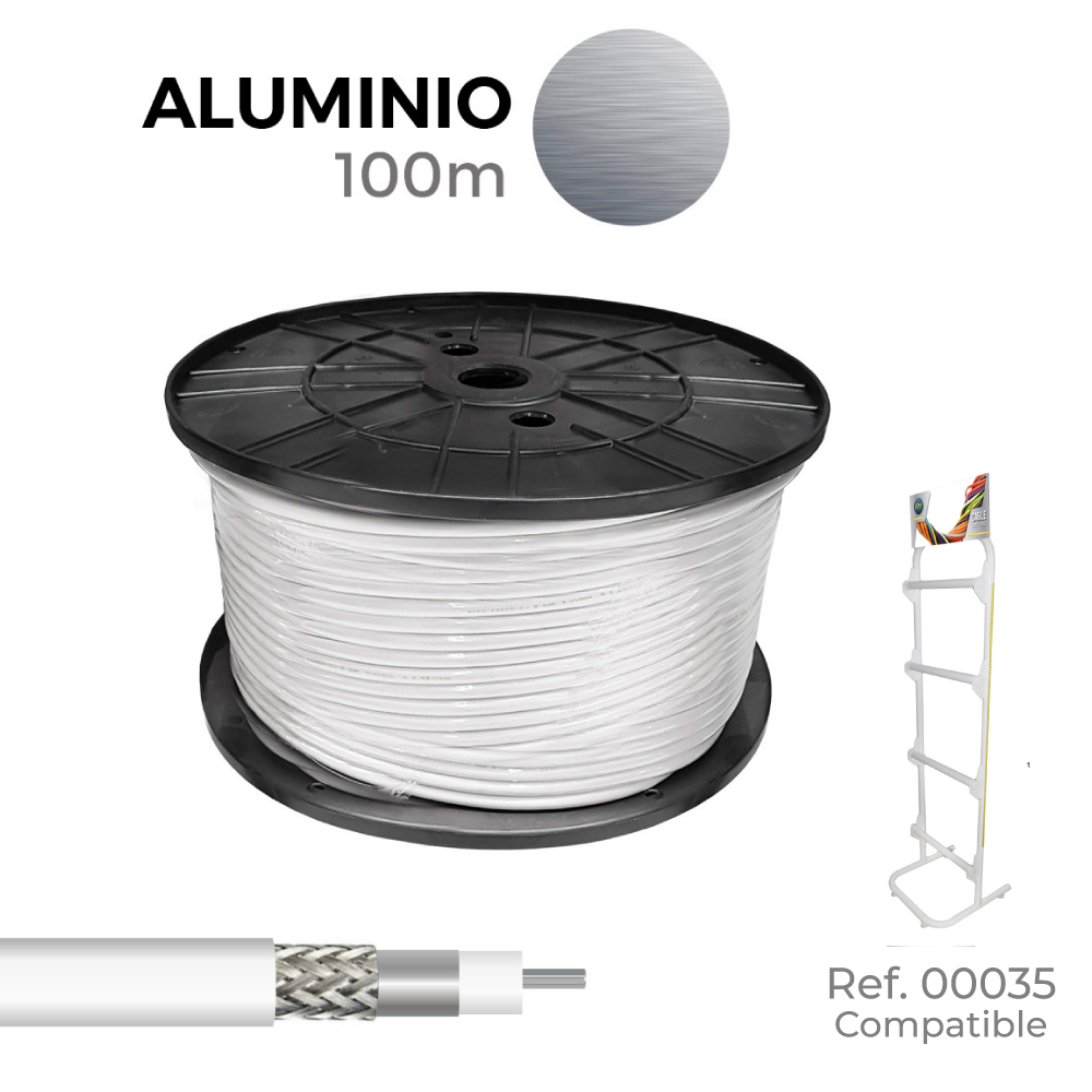 CABLE COAXIAL APANTALLADO RG6 ALUMINIO EURO/m