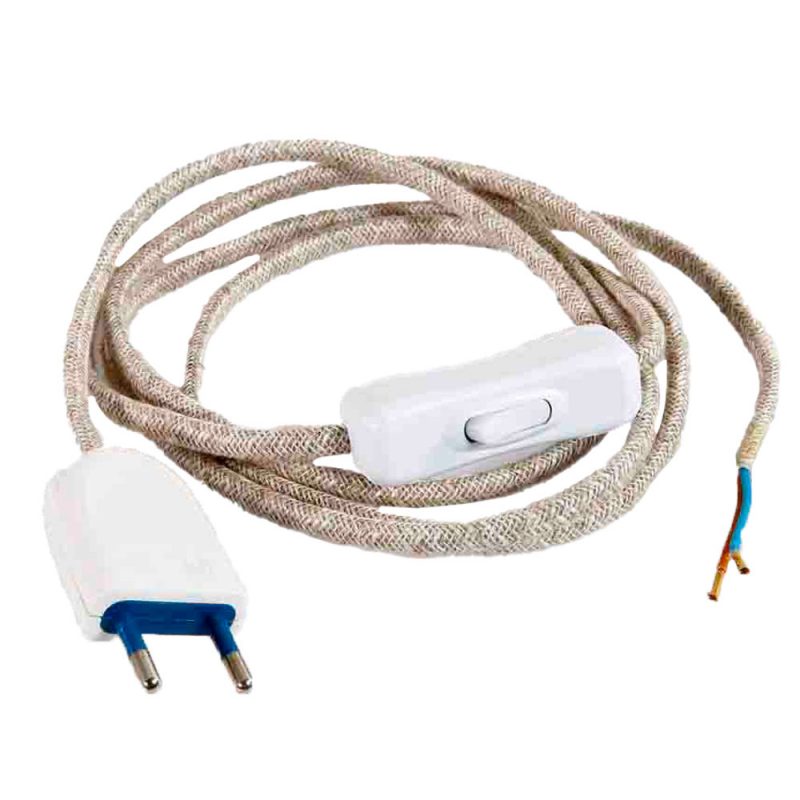 KIT CORDON 2 x 0,75 mm, 120 + 80 cm, 2 m, ALGODON