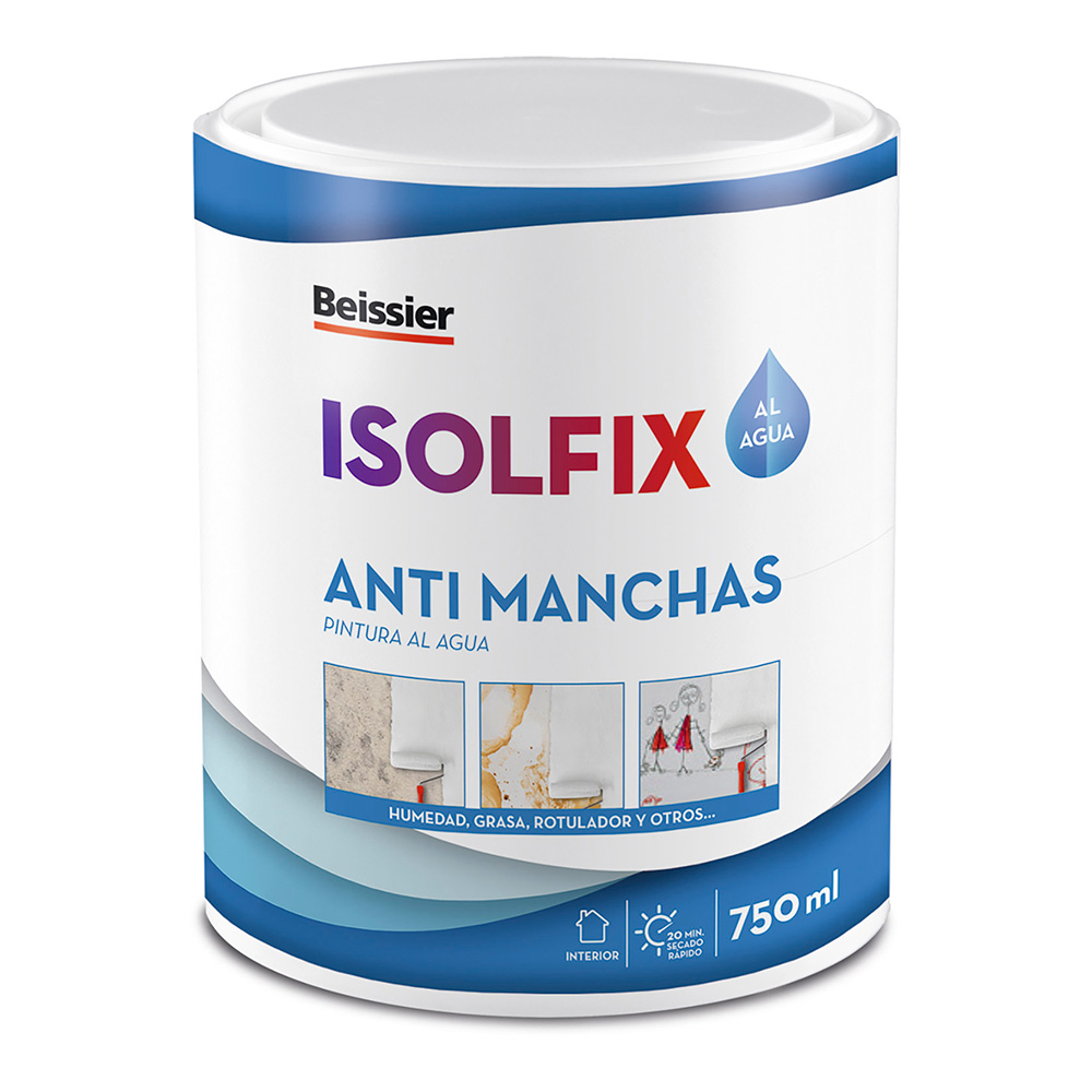 PINTURA AL AGUA ISOLFIX ANTI MANCHAS BLANCO 750 ml