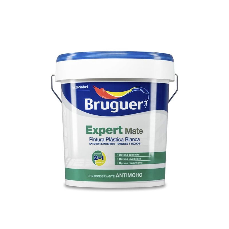 PINTURA PLÁSTICA ACRÍLICA ESTIRENADA INTERIOR/EXTERIOR ANTIMOHO EXPERT BLANCO MATE 750 ml