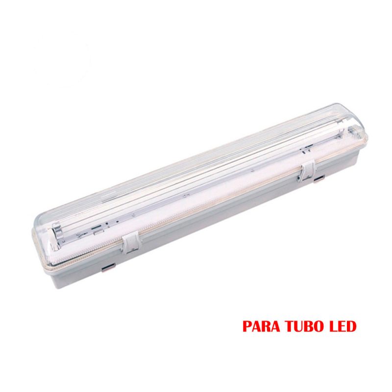 PANTALLA FLUORESCENTE ESTANCA PARA TUBO DE LED 1 x 18 w (EQ. 36 w) 220 V IP65 126 cm