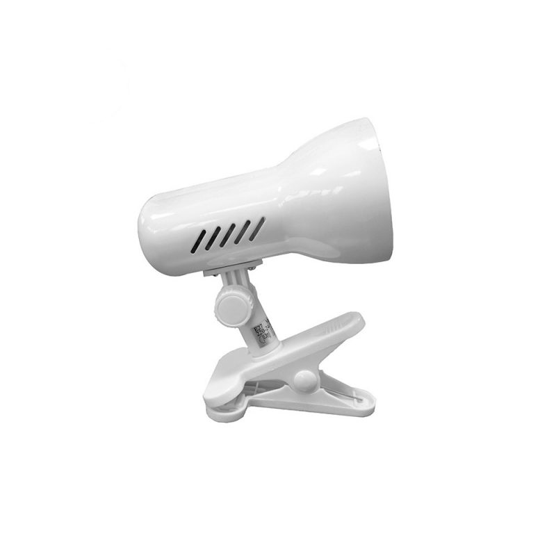 FOCO CON PINZA MODELO GALAXY E27 60 w (BOMBILLA NO INCLUIDA) COLOR BLANCO Ø 8 x 13,5 x 19 cm