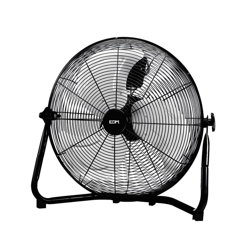 VENTILADOR INDUSTRIAL DE SUELO. COLOR NEGRO 100W; 64,7 dB; ASPAS Ø45 x 54 cm