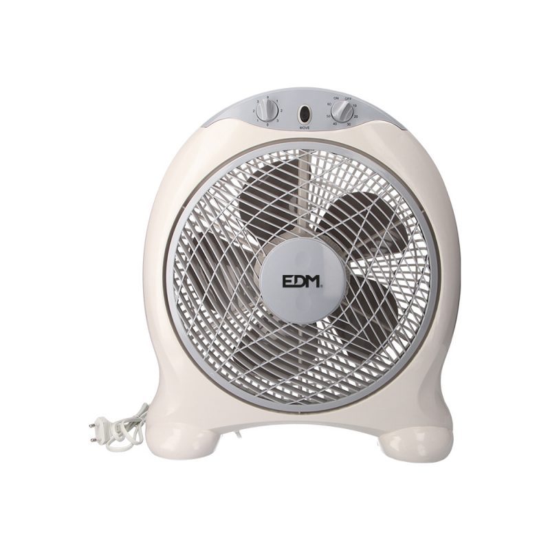 VENTILADOR BOX FAN, BLANCO/GRIS, POTENCIA 45 W; 60dB; ASPAS Ø30,5 cm 38,5 x 13 x 46 cm