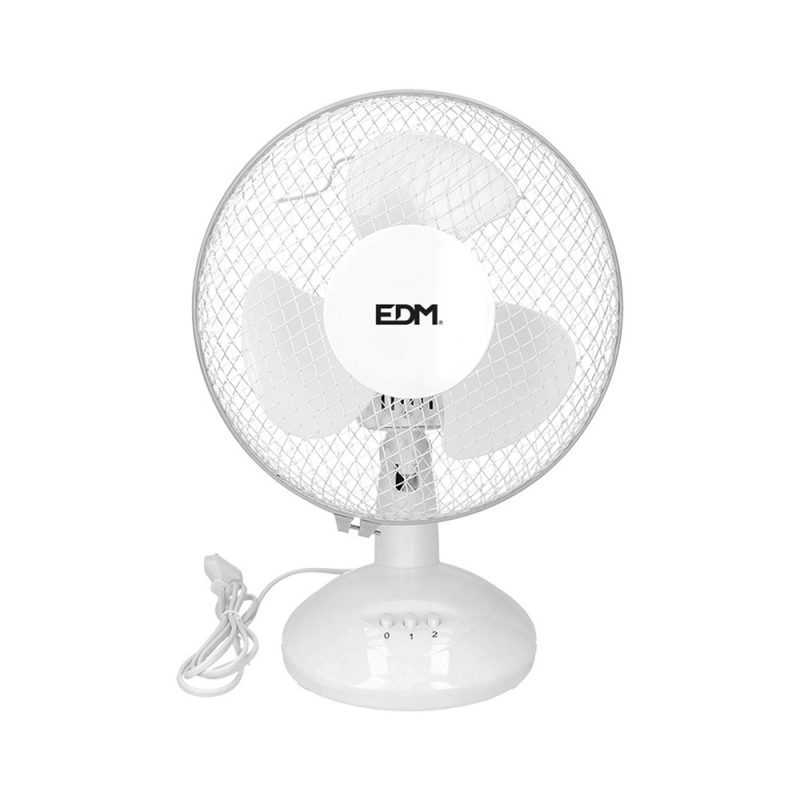 VENTILADOR DE SOBREMESA. COLOR BLANCO. POTENCIA: 25 W; 41 dB; ASPAS: Ø23 ; 27 x 24 x 36 cm