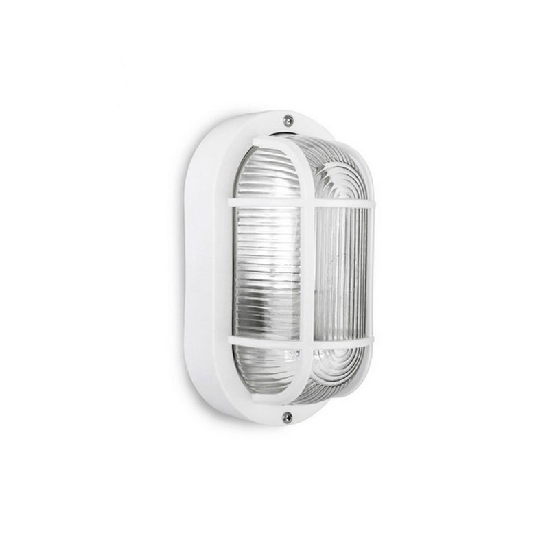 APLIQUE OVAL MODELO TARRAGONA IP54 1 x E27 40 w 11,4 x 20,2 x 10 cm, BLANCO