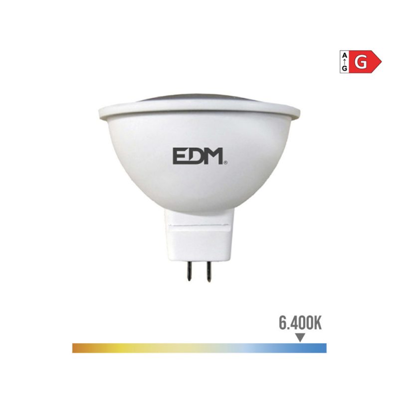 BOMBILLA DICROICA LED MR16 5 w 12 V 450 lm 6400 k LUZ FRIA Ø5 x 5 cm