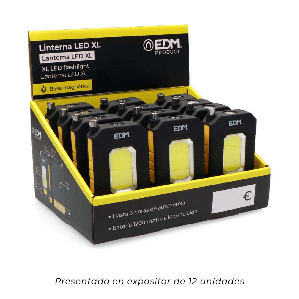 LINTERNA LED XL CON IMÁN TELESCÓPICO, RECARGABLE - Imagen 5