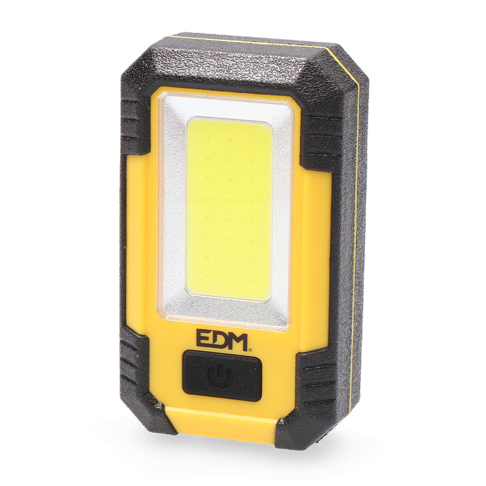 LINTERNA LED 8W COB 450lm /130lm / FLASH 6.500K RECARGABLE CON USB. FUNCION POWER BANK. INCLUYE CABLE DE CARGA.