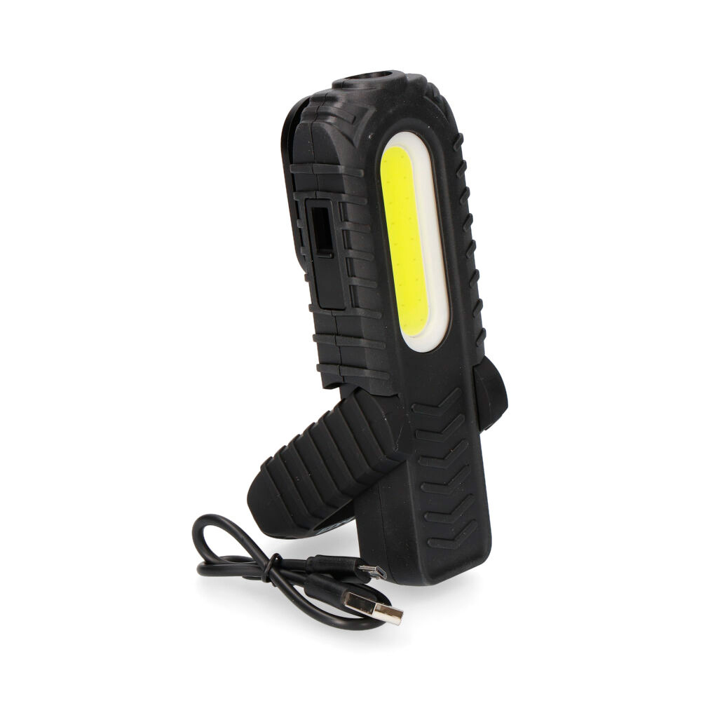 LINTERNA DE TRABAJO LED RECARGABLE CON USB. CON GANCHO + IMAN + SOPORTE. COB 5W 300 Lm / 3W 90 Lm - Imagen 5