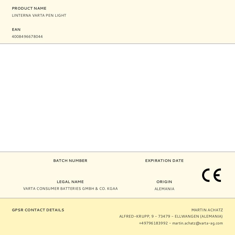 LINTERNA VARTA PEN LIGHT - Imagen 2