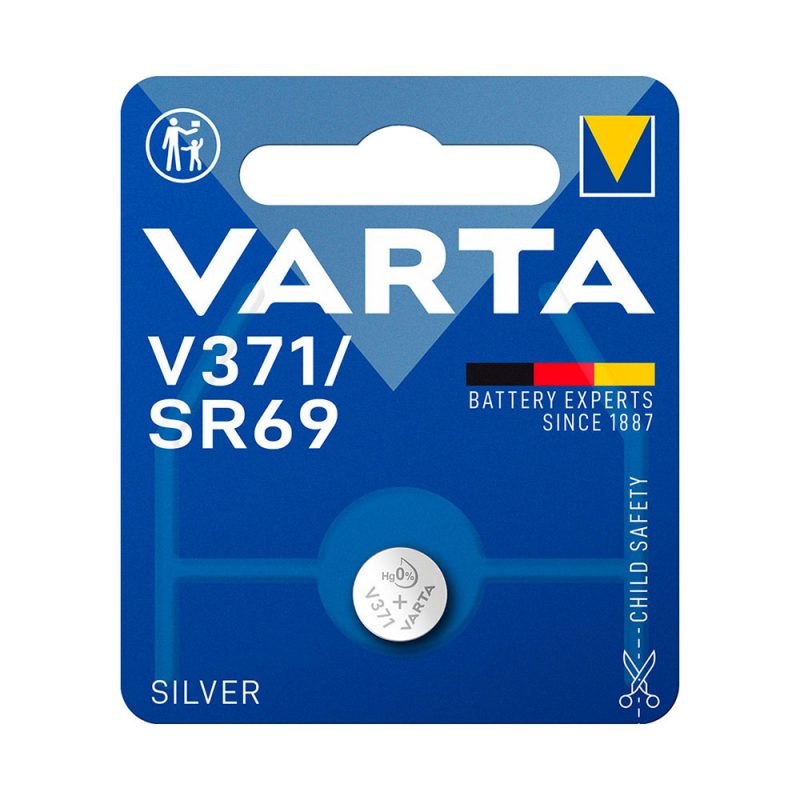 MICRO PILA DE BOTON SILVER SR69 - V371 1,55V (BLISTER 1 unid.) Ø9,5x2,05mm