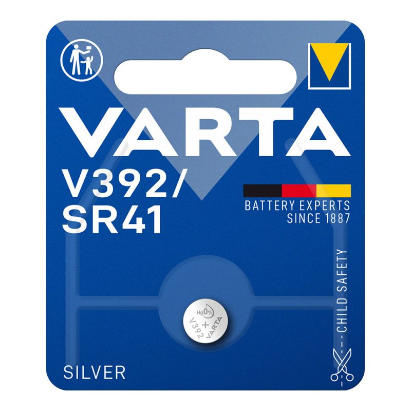 MICRO PILA DE BOTON SILVER SR41 - V392 1,55V (BLISTER 1 ud.) Ø7,9x3,6mm