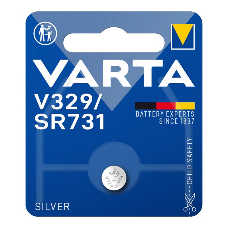 MICRO PILA DE BOTON SILVER SR73 - V329 1,55V (BLISTER 1 unid.) Ø7,9x3,1mm