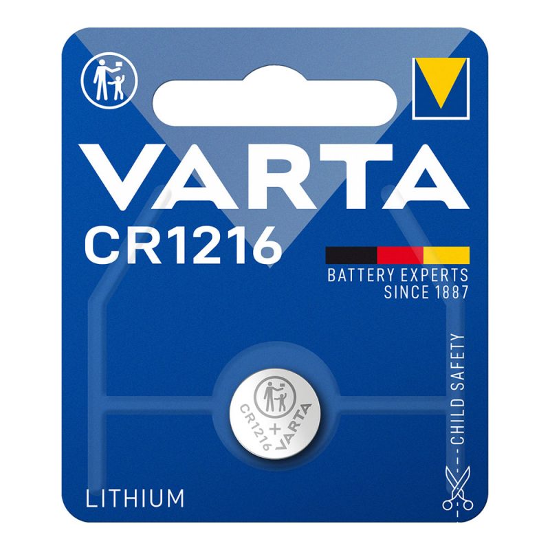 MICRO PILA DE BOTON LITHIUM CR1216 3V (BLISTER 1 unid.) Ø12,5x1,6mm