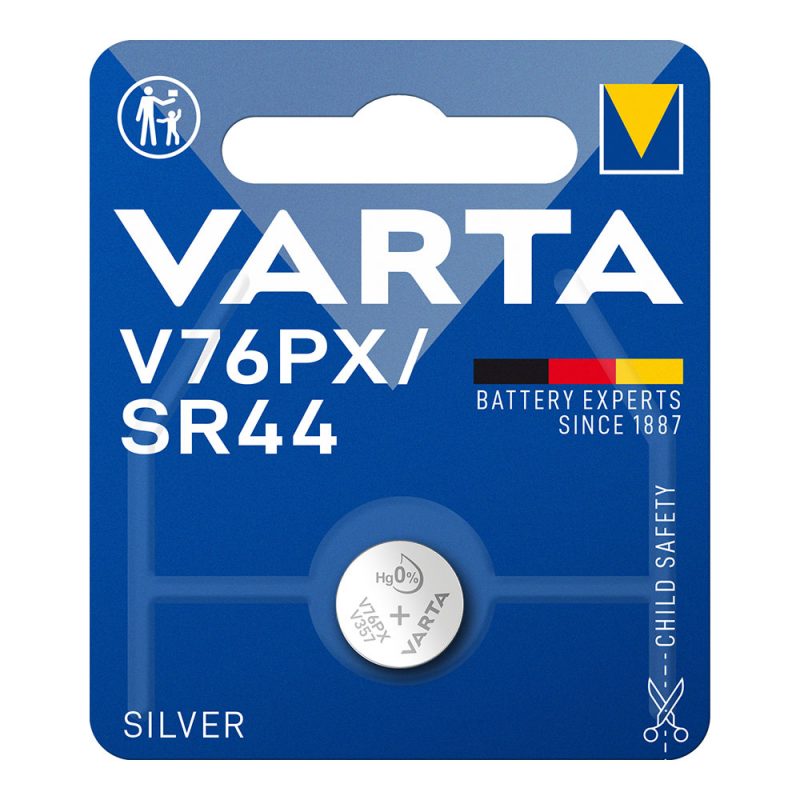 MICRO PILA DE BOTON SILVER SR44 - V76PX 1,55V (BLISTER 1 unid.) Ø11,6x5,4mm