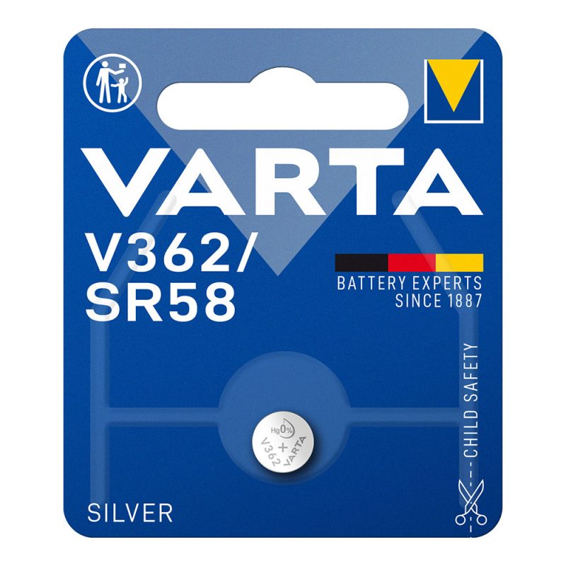 MICRO PILA DE BOTON SILVER SR58 - V362 1,55V (BLISTER 1 unid.) Ø7,9x2,1mm