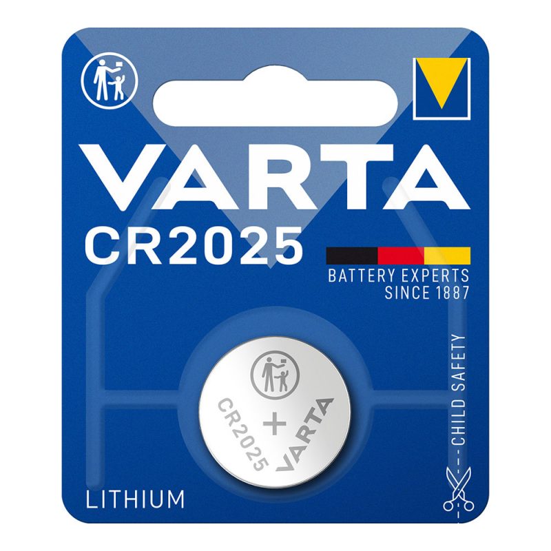 MICRO PILA DE BOTON LITHIUM CR2025 3V (BLISTER 1 unid.) Ø20,0x2,5mm