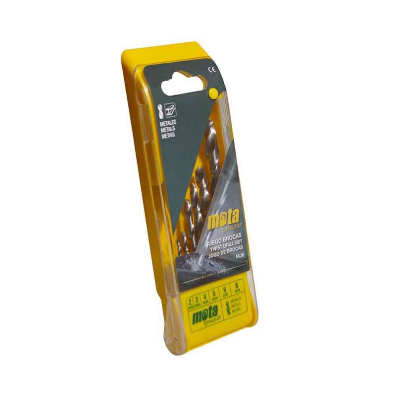 BROCAS PARA METAL A.R, JUEGO DE 6 PIEZAS, Ø2,00 - Ø8,00 mm