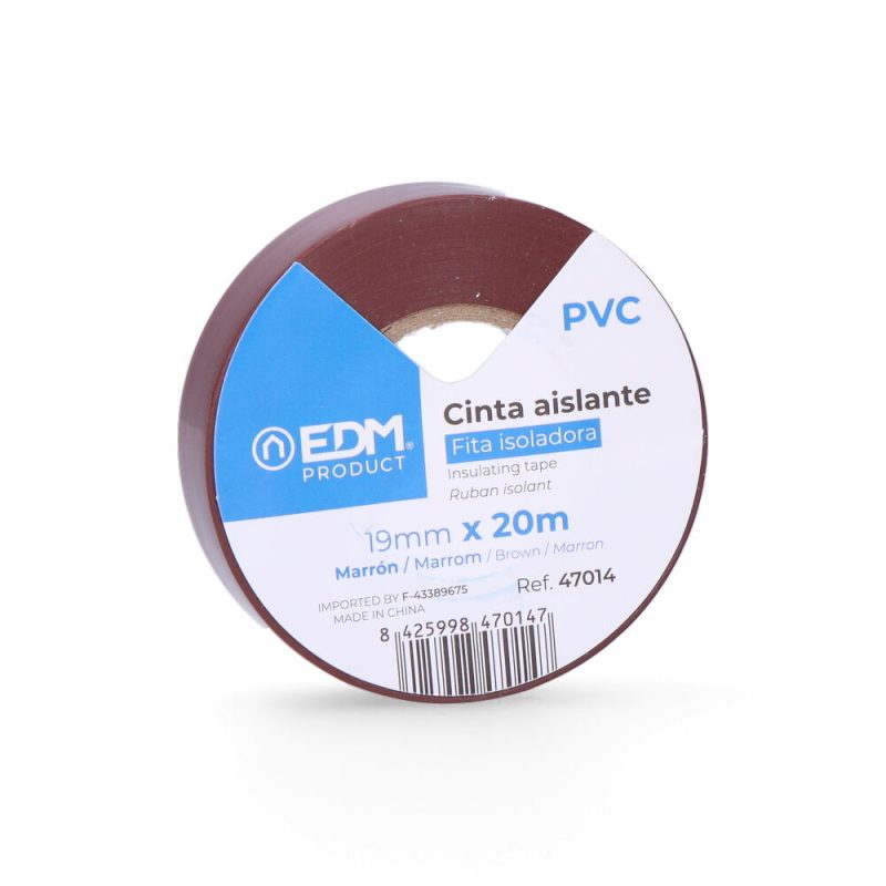 CINTA AISLANTE CALIDAD "SUPRA" MARRON 19 mm x 20 m