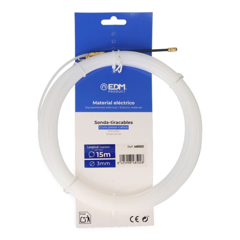 SONDA PASACABLES GUIA, NYLON, 15 m x 3 mm