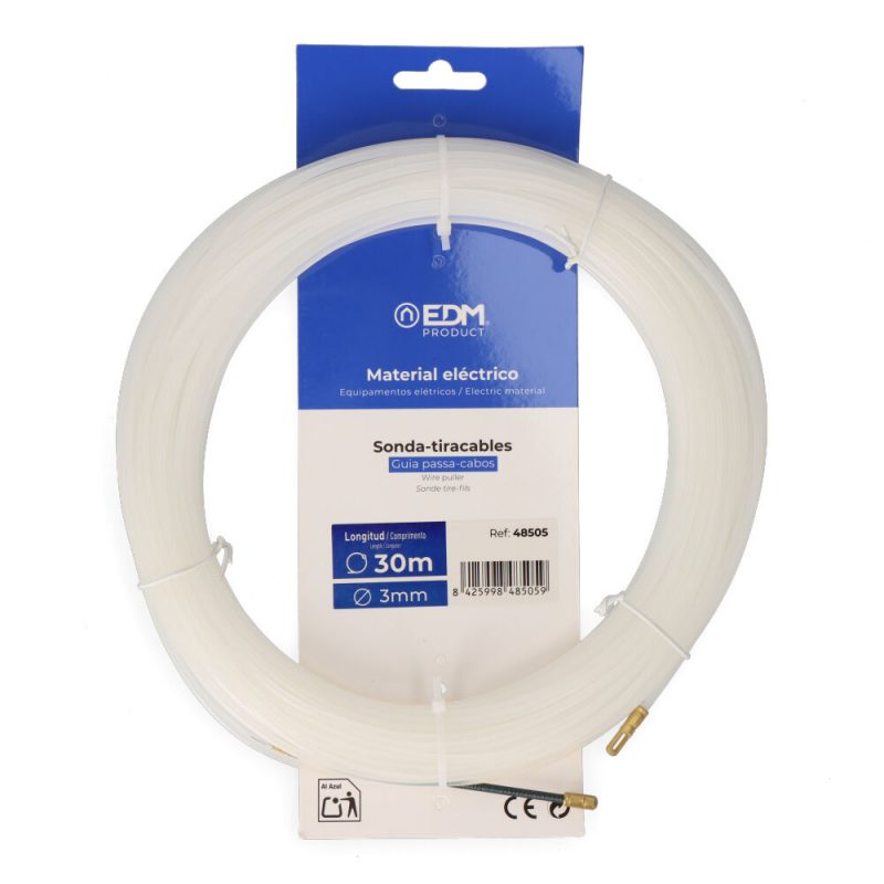 SONDA PASACABLES GUIA, NYLON, 30 m x 3 mm
