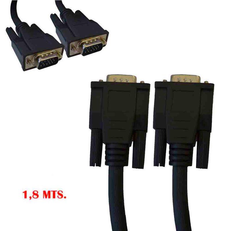 CONEXION SUPER VGA MACHO MACHO  1,80m