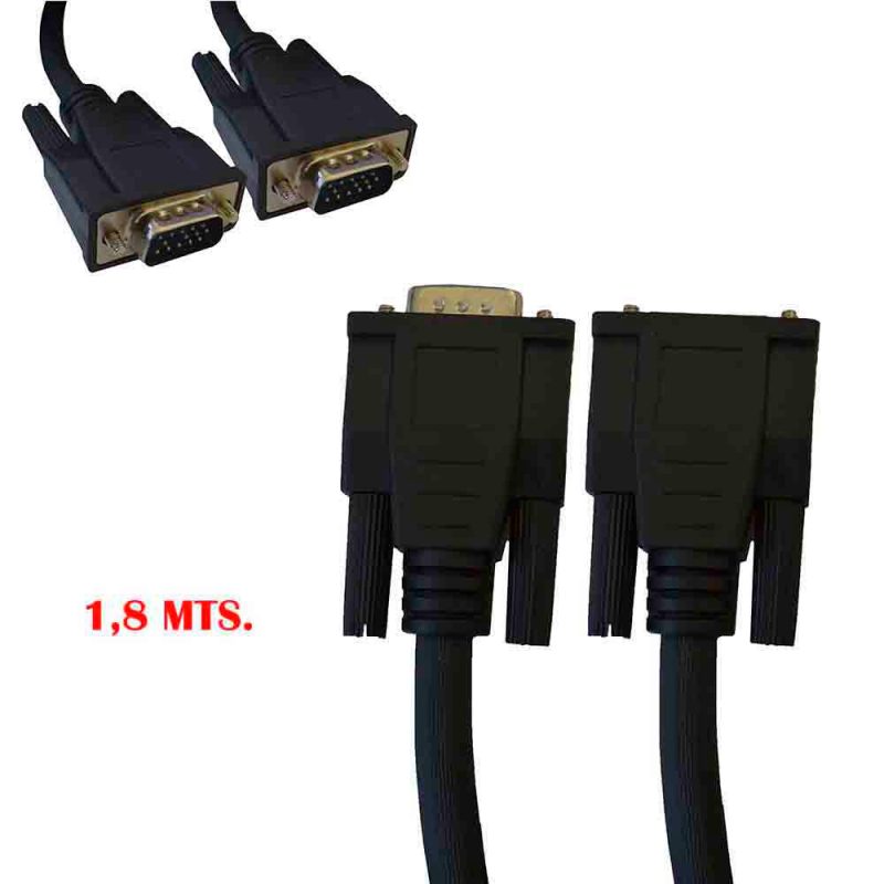 CONEXIÓN SUPER VGA MACHO- HEMBRA 1,8m