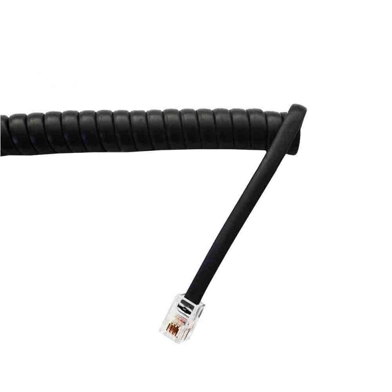 PROLONGACION TELEFONICA 4.5m 4 VIAS MACHO-MACHO MINI NEGRO RIZADA