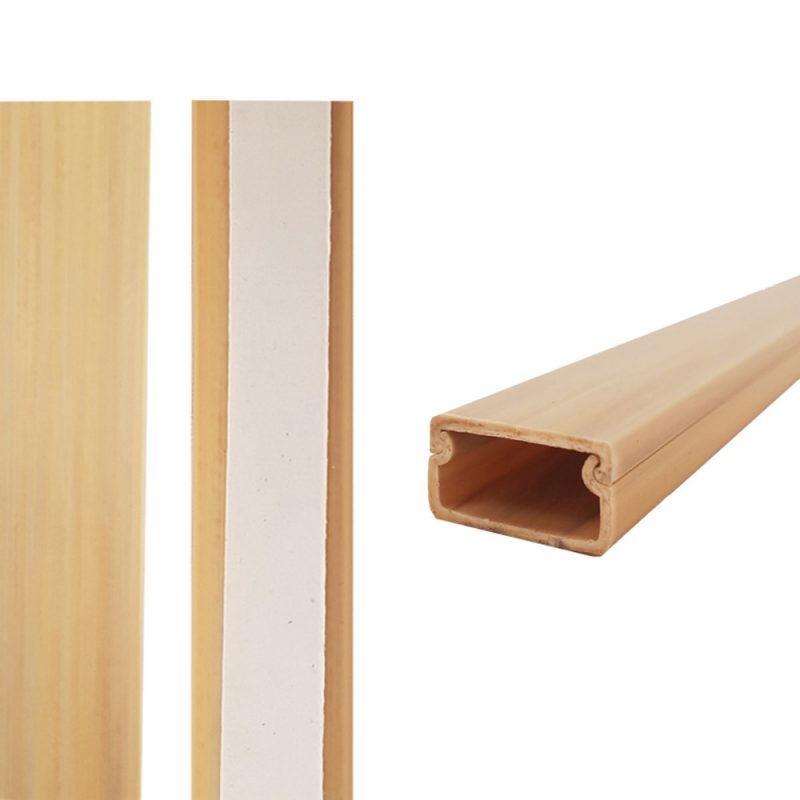 MINI CANAL ADHESIVA MADERA CLARA 2 m 19 x 11 mm (PRECIO POR METRO)