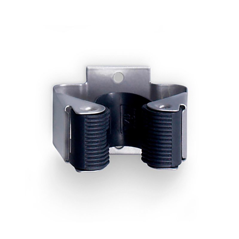 COLGADOR ESCOBAS ADHESIVO CROMO MATE 2055-7-000 (BLISTER 2 unid.) INOFIX