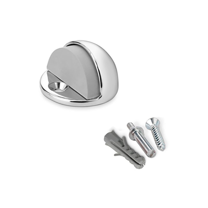 TOPE DE PUERTA METALICO CON TORNILLO CROMADO (BLISTER) INOFIX