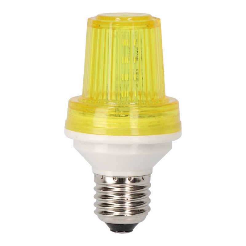 BOMBILLA FLASH LED E27 1 W COLOR AMARILLO