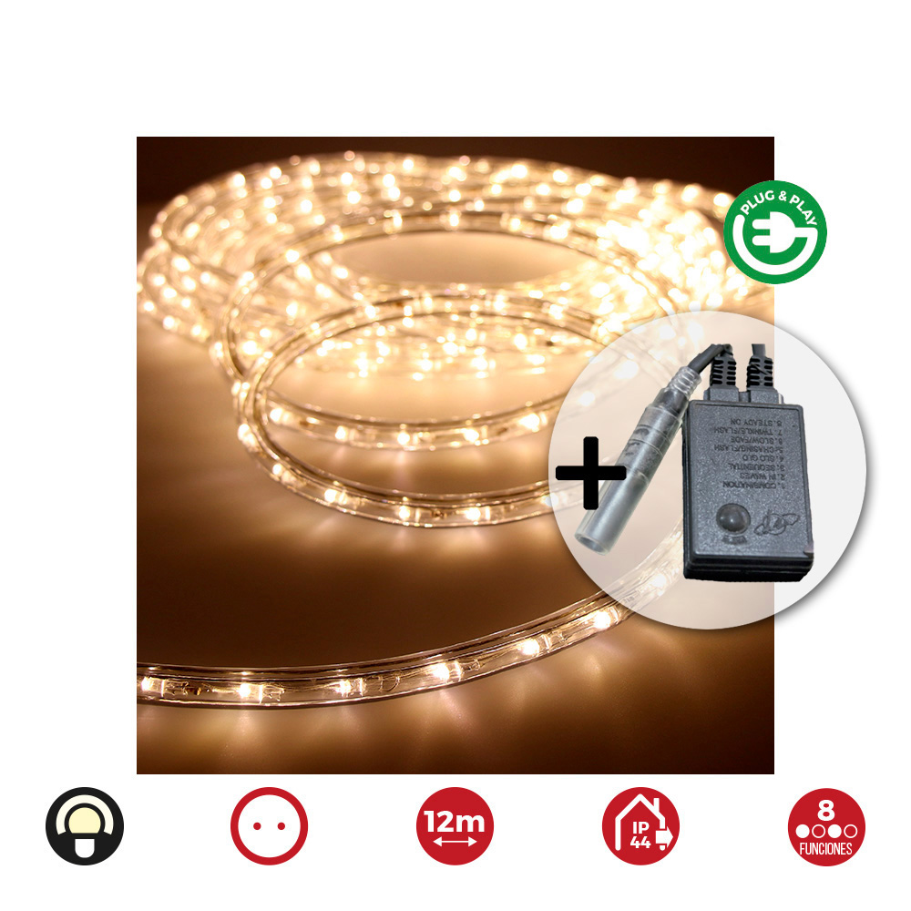 KIT FLEXILED MULTIFUNCION BLANCO CALIDO 12 m